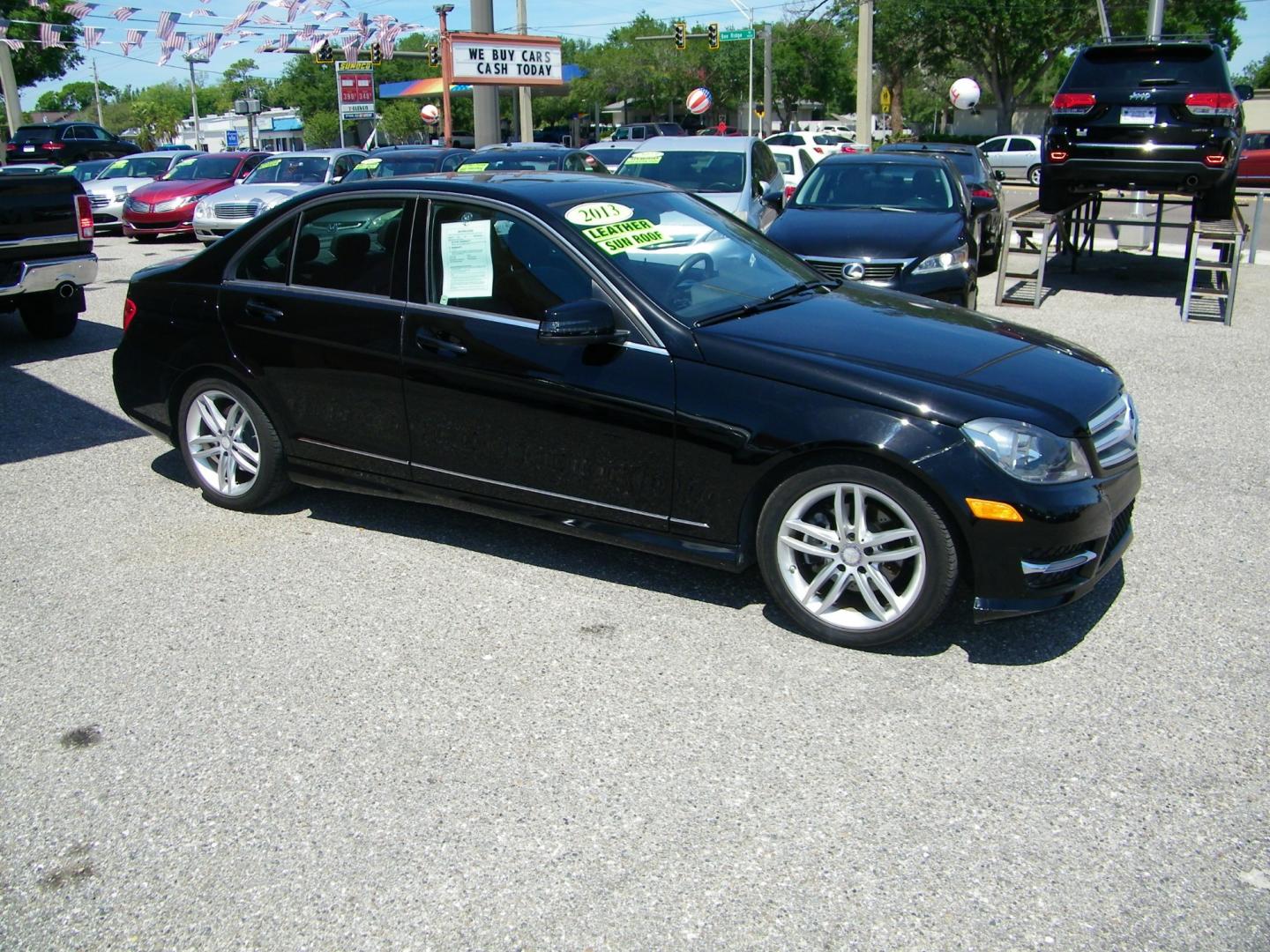 2013 Black /Black Mercedes-Benz C-Class C250 Sport Sedan (WDDGF4HB1DR) with an 3.0L V6 DOHC 16V engine, 7-Speed Automatic transmission, located at 4000 Bee Ridge Road, Sarasota, FL, 34233, (941) 926-0300, 27.298664, -82.489151 - Photo#7